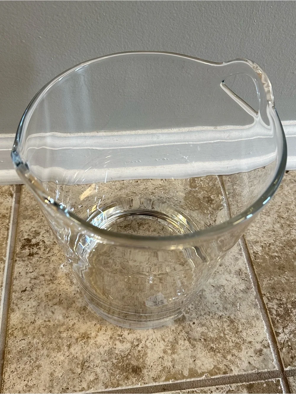 Crate & Barrel Scissor Cut Crystal Wine Chiller Bucket